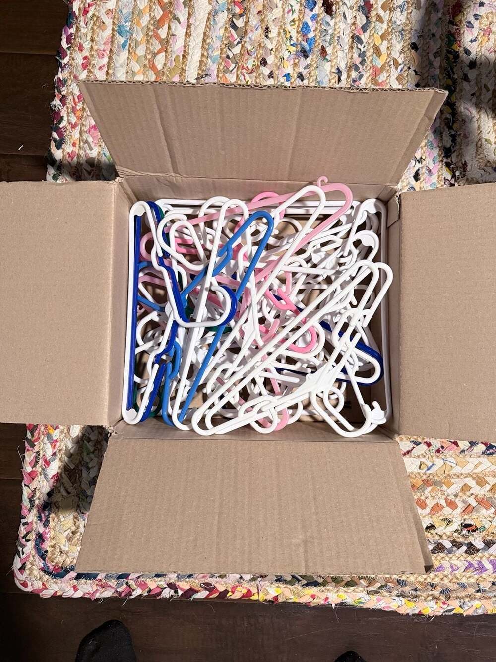 Assorted 31 Plastic Children’s Clothing Hangers - Mixed Colors Lot